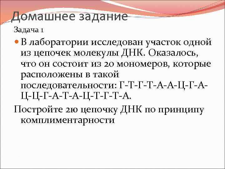 Участок одной цепи молекулы