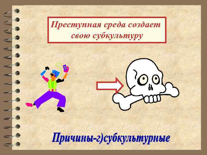 Преступная среда создает свою субкультуру 