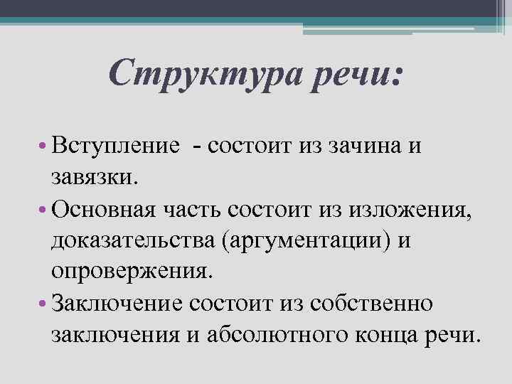 Структура выступления проекта