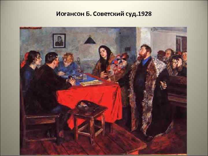 Иогансон Б. Советский суд. 1928 