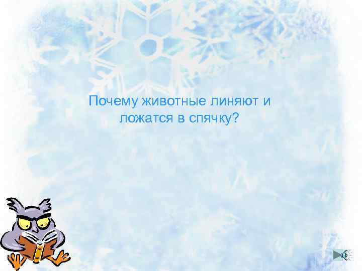 Почему животные линяют и ложатся в спячку? 