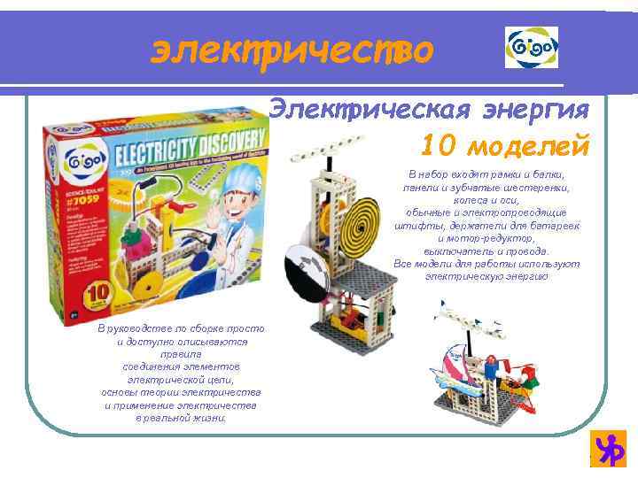 электричество Электрическая энергия 10 моделей В набор входят рамки и балки, панели и зубчатые