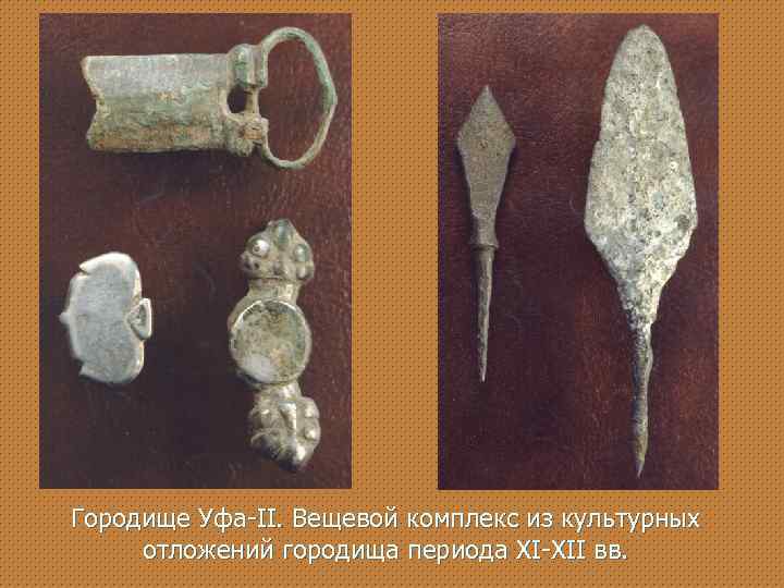 Городище Уфа-II. Вещевой комплекс из культурных отложений городища периода XI-XII вв. 