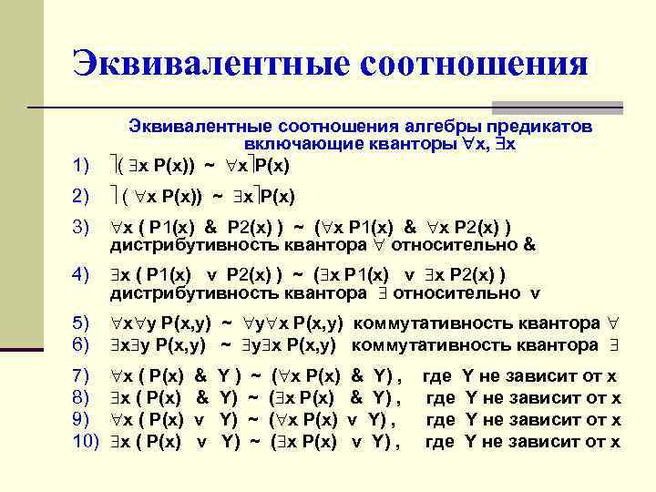 Подберите эквиваленты