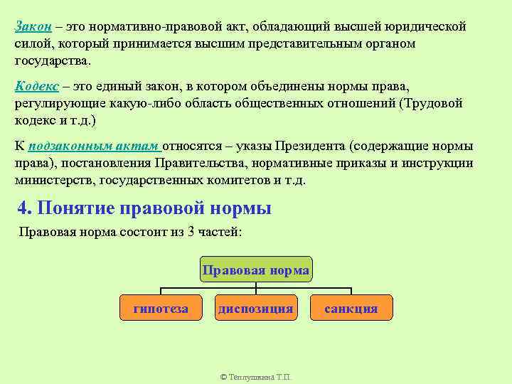 Нормативно правовой акт обладающий высшей