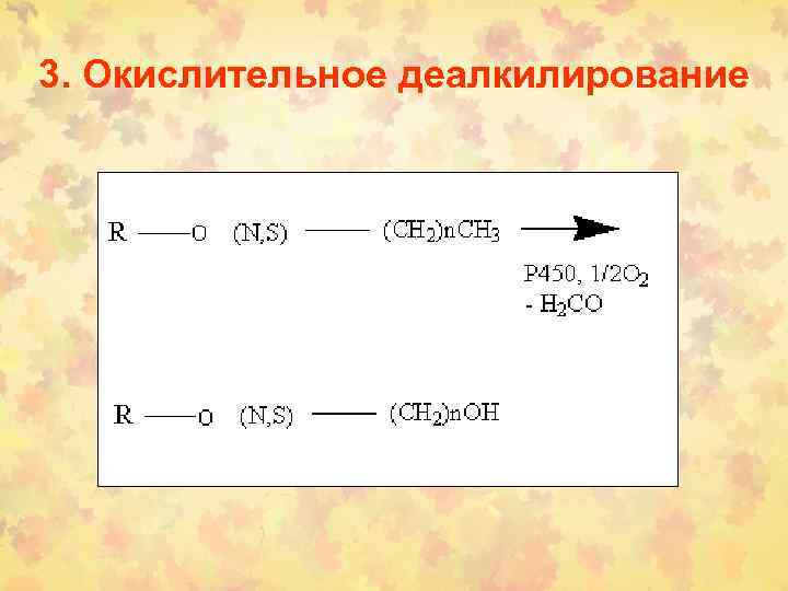 3. Окислительное деалкилирование 