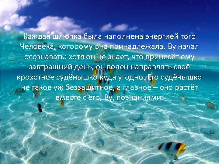 Каждая шлюпка была наполнена энергией того Человека, которому она принадлежала. Ву начал осознавать: хотя