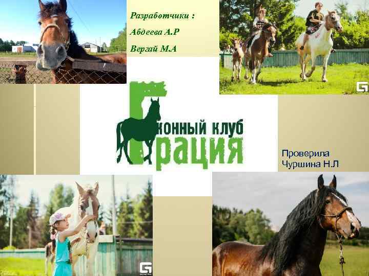 Разработчики : Абдеева А. Р Вергай М. А Проверила Чуршина Н. Л 