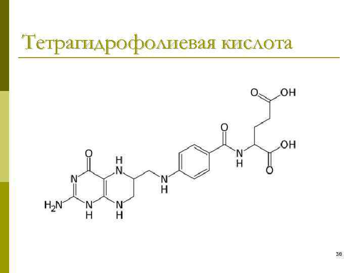 Тетрагидрофолиевая кислота 38 