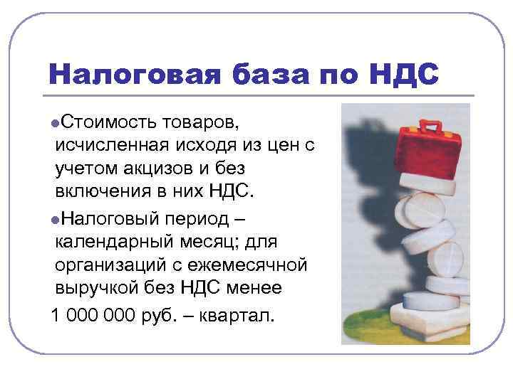Налоговая база по НДС l. Стоимость товаров, исчисленная исходя из цен с учетом акцизов
