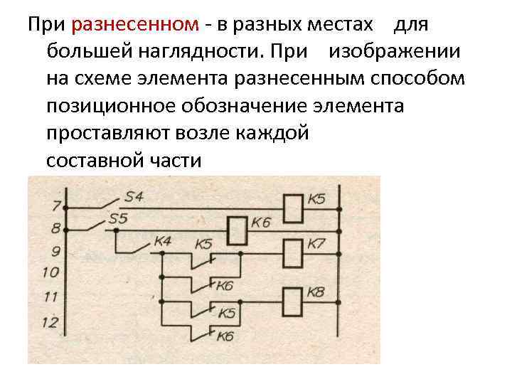 Как выполняют принципиальные схемы разнесенным и совмещенным способами