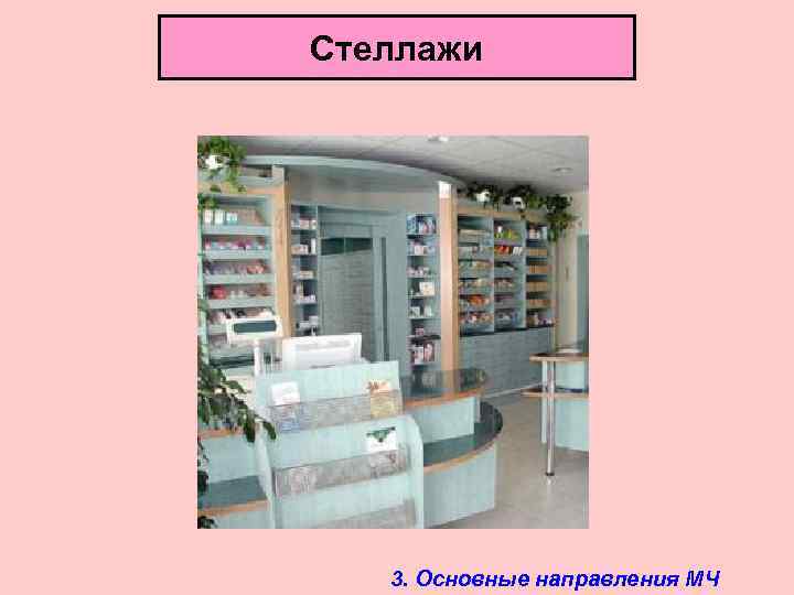 Стеллажи 3. Основные направления МЧ 