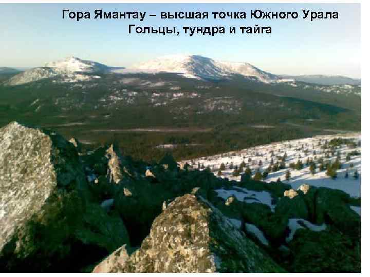 Гора Ямантау – высшая точка Южного Урала Гольцы, тундра и тайга 