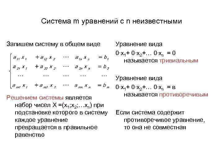 Определенная система уравнений