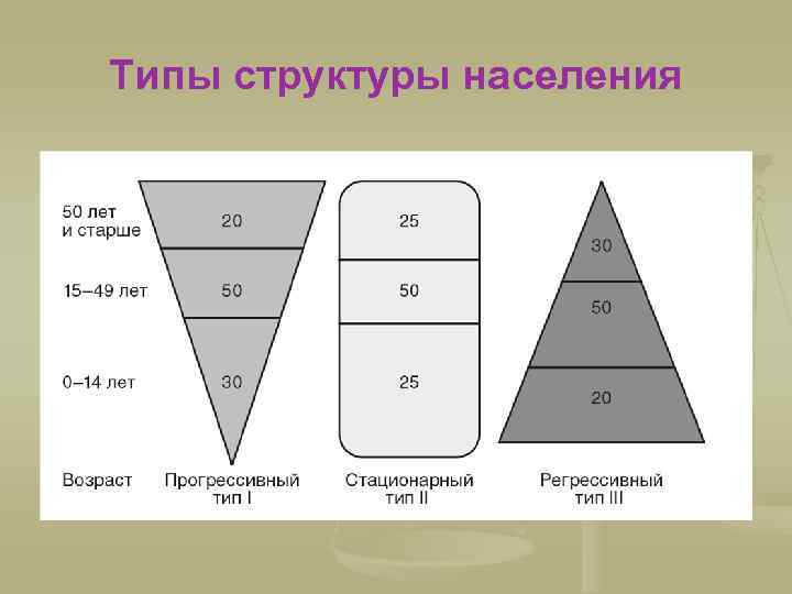 Типы структуры населения 