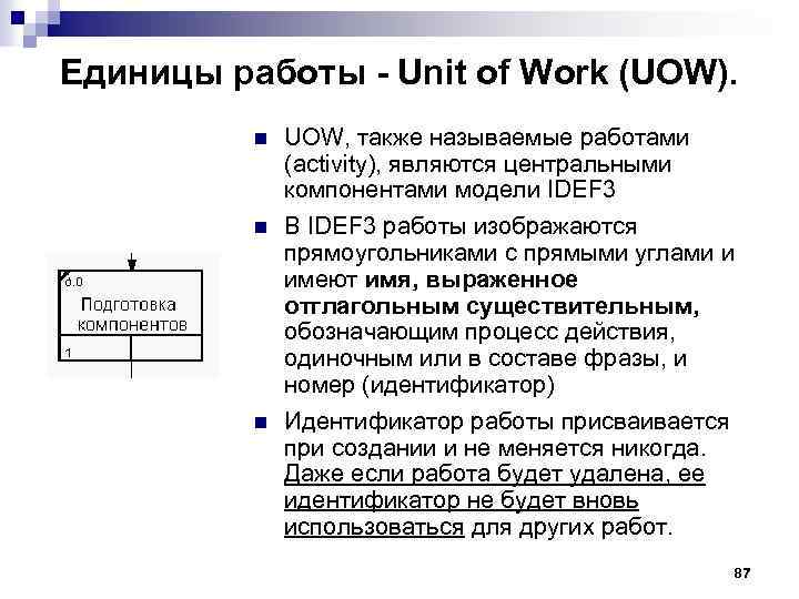 Стандарты моделирования. Unit of work.