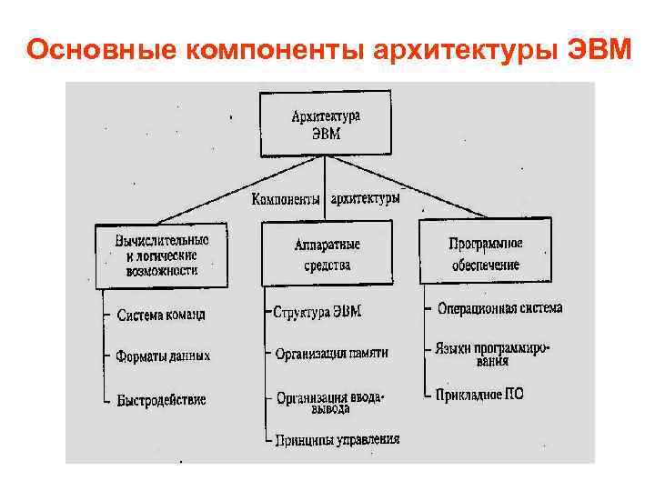 Основные компоненты архитектуры ЭВМ 