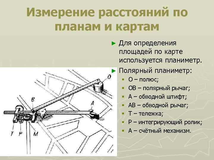 Прибор служащий для измерения площадей на планах и картах называется