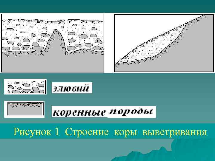 Рисунок 1 Строение коры выветривания 