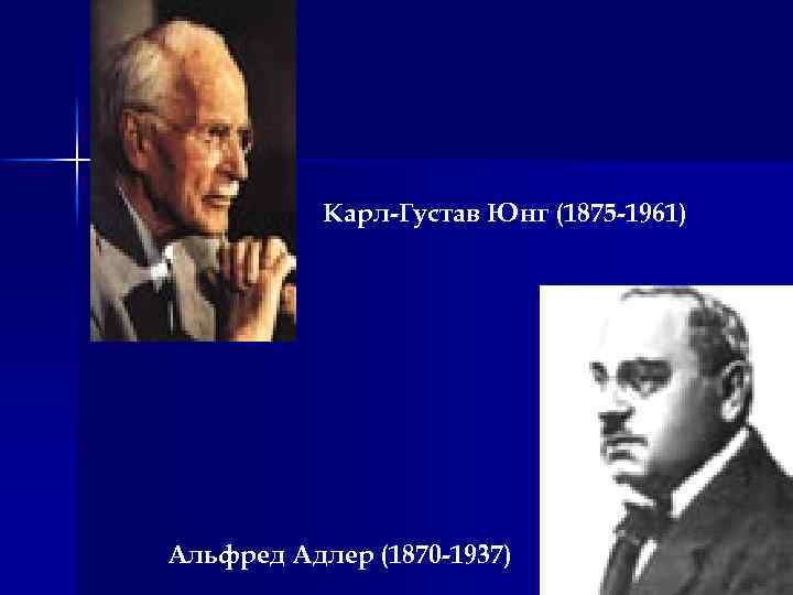 Карл-Густав Юнг (1875 -1961) Альфред Адлер (1870 -1937) 
