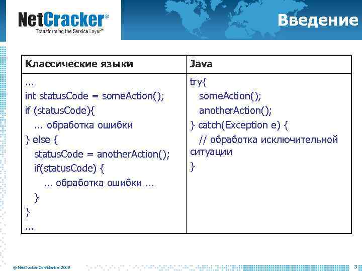 Введение Классические языки Java . . . int status. Code = some. Action(); if