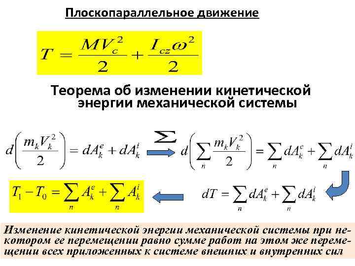 Сформулируйте теорему об изменении кинетической