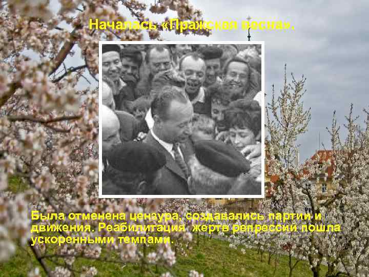 Развитие стран «народной демократии» Началась «Пражская весна» . в 1950 - 1980 -е г.
