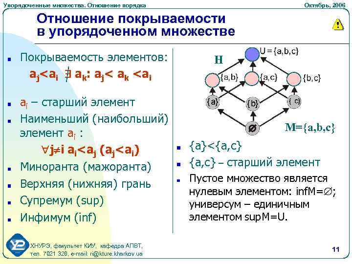 Максимальные и минимальные элементы