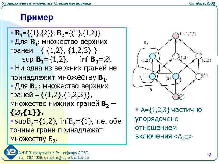 Диаграмма хассе дискретная математика примеры