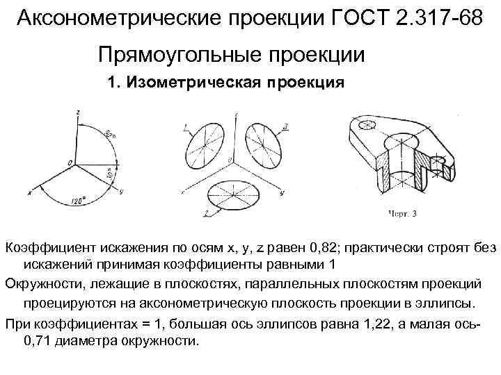 Выполнить по аксонометрической проекции чертеж модели (построить три проекции и 