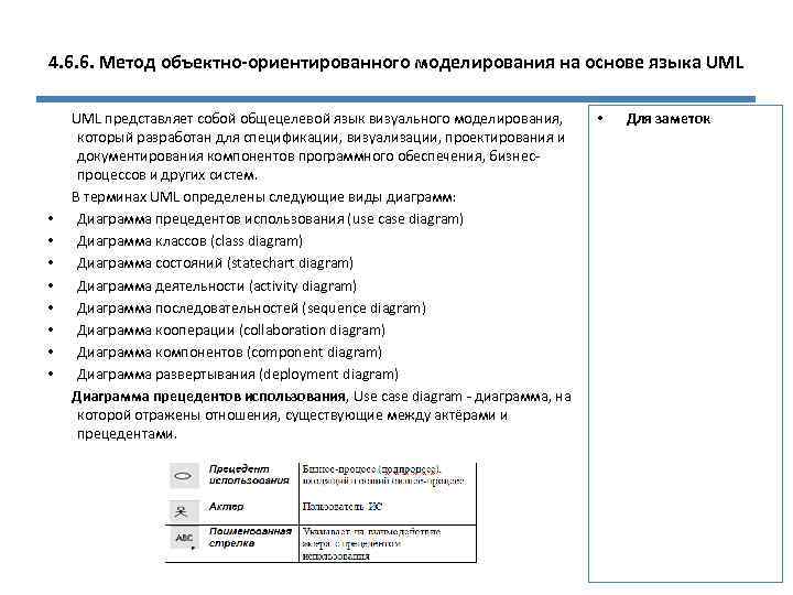 4. 6. 6. Метод объектно-ориентированного моделирования на основе языка UML • • UML представляет