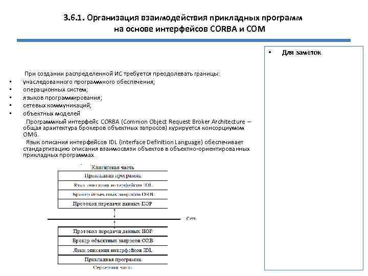 3. 6. 1. Организация взаимодействия прикладных программ на основе интерфейсов CORBA и COM •