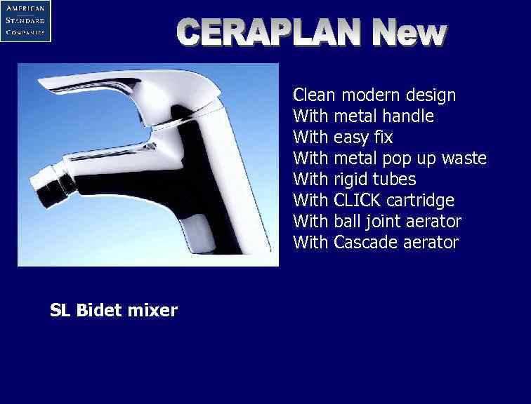 Clean modern design With metal handle With easy fix With metal pop up waste