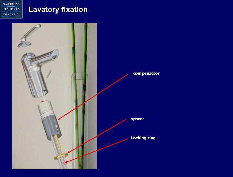 Lavatory fixation compensator spacer Locking ring 