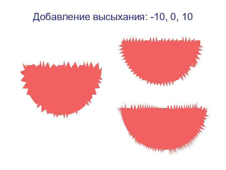 Добавление высыхания: -10, 0, 10 