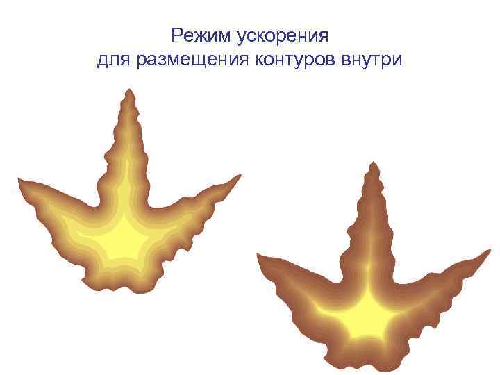 Режим ускорения для размещения контуров внутри 