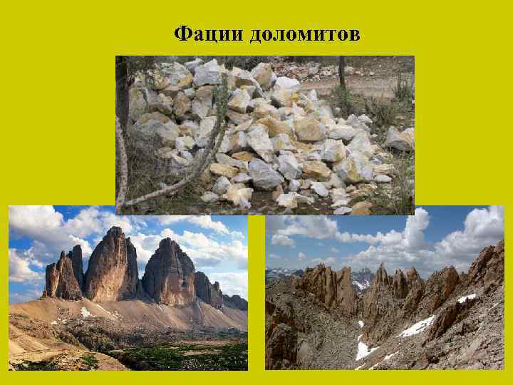 Фации доломитов 