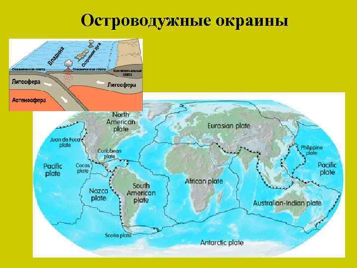 Активные окраины континентов. Активные континентальные окраины на карте. Крупнейшие структуры континентов. Островодужный Тип активной окраины.