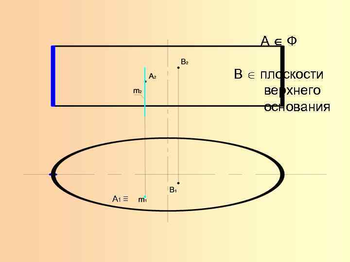 A Ф B плоскости верхнего основания A 1 ≡ 