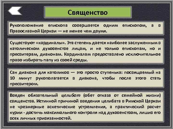 Священство Рукоположение епископа совершается одним епископом, а в Православной Церкви — не менее чем