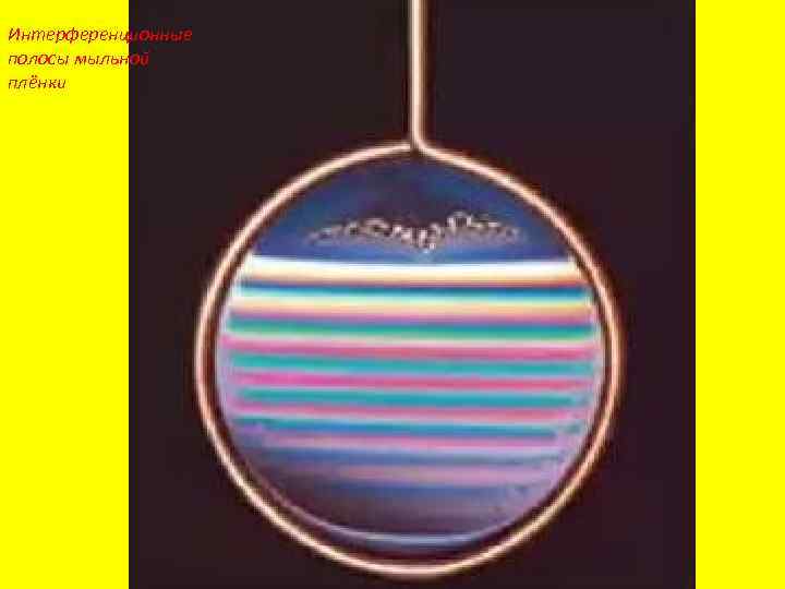 Интерференционные полосы мыльной плёнки 