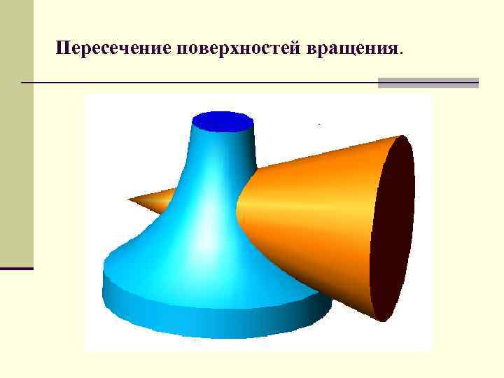 Пересечение поверхностей вращения. 