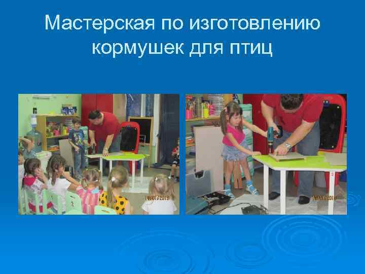 Мастерская по изготовлению кормушек для птиц 