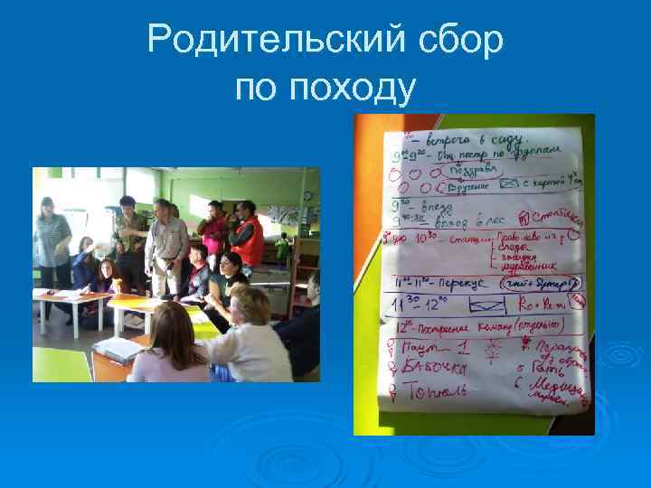 Родительский сбор по походу 