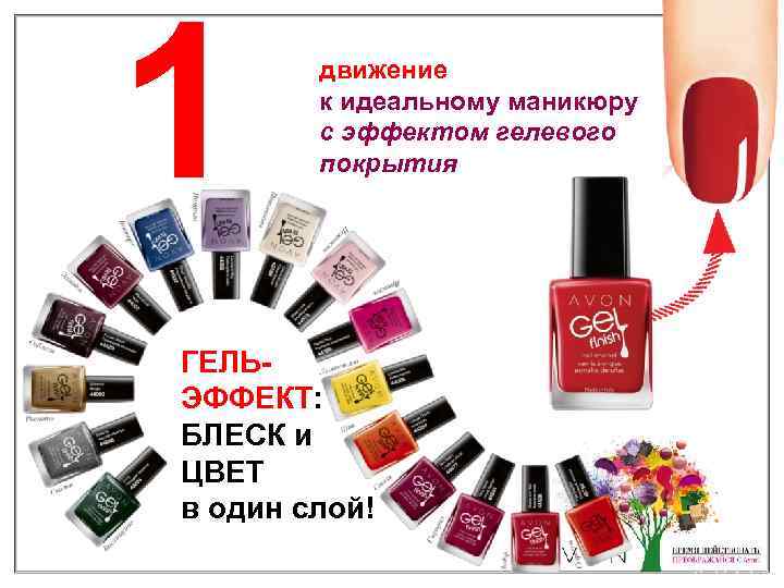 1 движение к идеальному маникюру с эффектом гелевого покрытия ГЕЛЬЭФФЕКТ: БЛЕСК и ЦВЕТ в