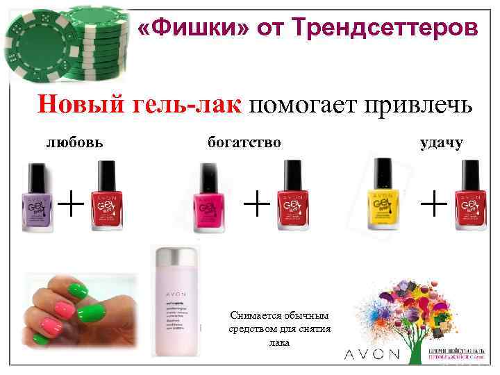  «Фишки» от Трендсеттеров Новый гель-лак помогает привлечь любовь + богатство + Снимается обычным