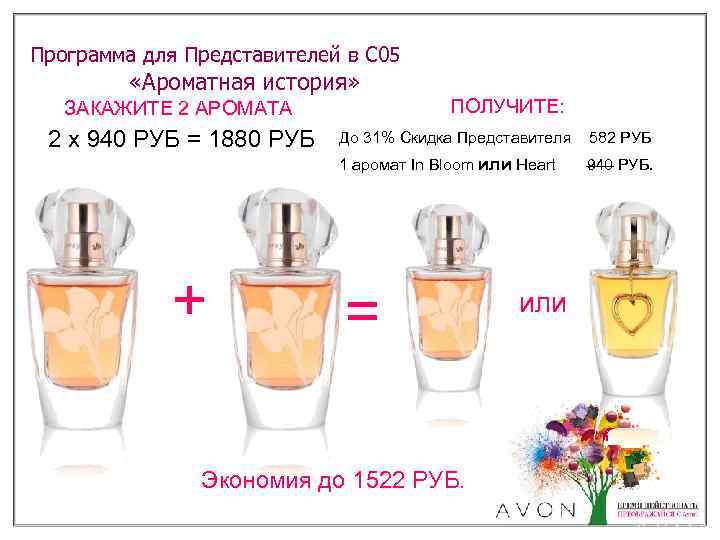 Программа для Представителей в С 05 «Ароматная история» ПОЛУЧИТЕ: ЗАКАЖИТЕ 2 АРОМАТА 2 х