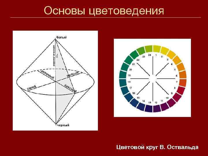 Основы цветоведения Цветовой круг В. Оствальда 