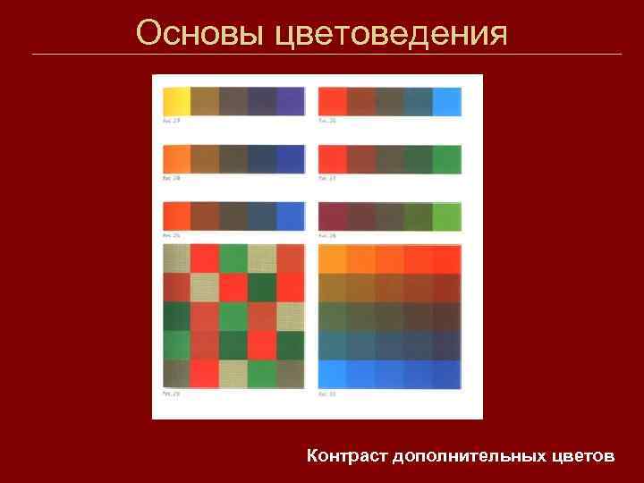 Основы цвета. Основы цветоведения. Цвет основы цветоведения. Контраст дополнительных цветов. Таблицы по цветоведению и композиции.