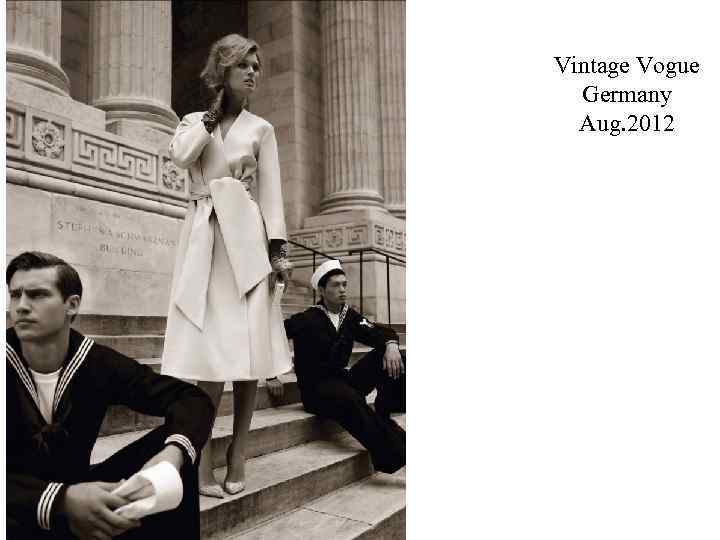 Vintage Vogue Germany Aug. 2012 